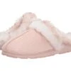 Jessica Simpson Women's Faux Fur Clog - Comfy Furry Soft Indoor House Slippers With Memory Foam