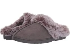 Jessica Simpson Jessica Simpson Women's Faux Fur Clog - Comfy Furry Soft Indoor House Slippers With Memory Foam
